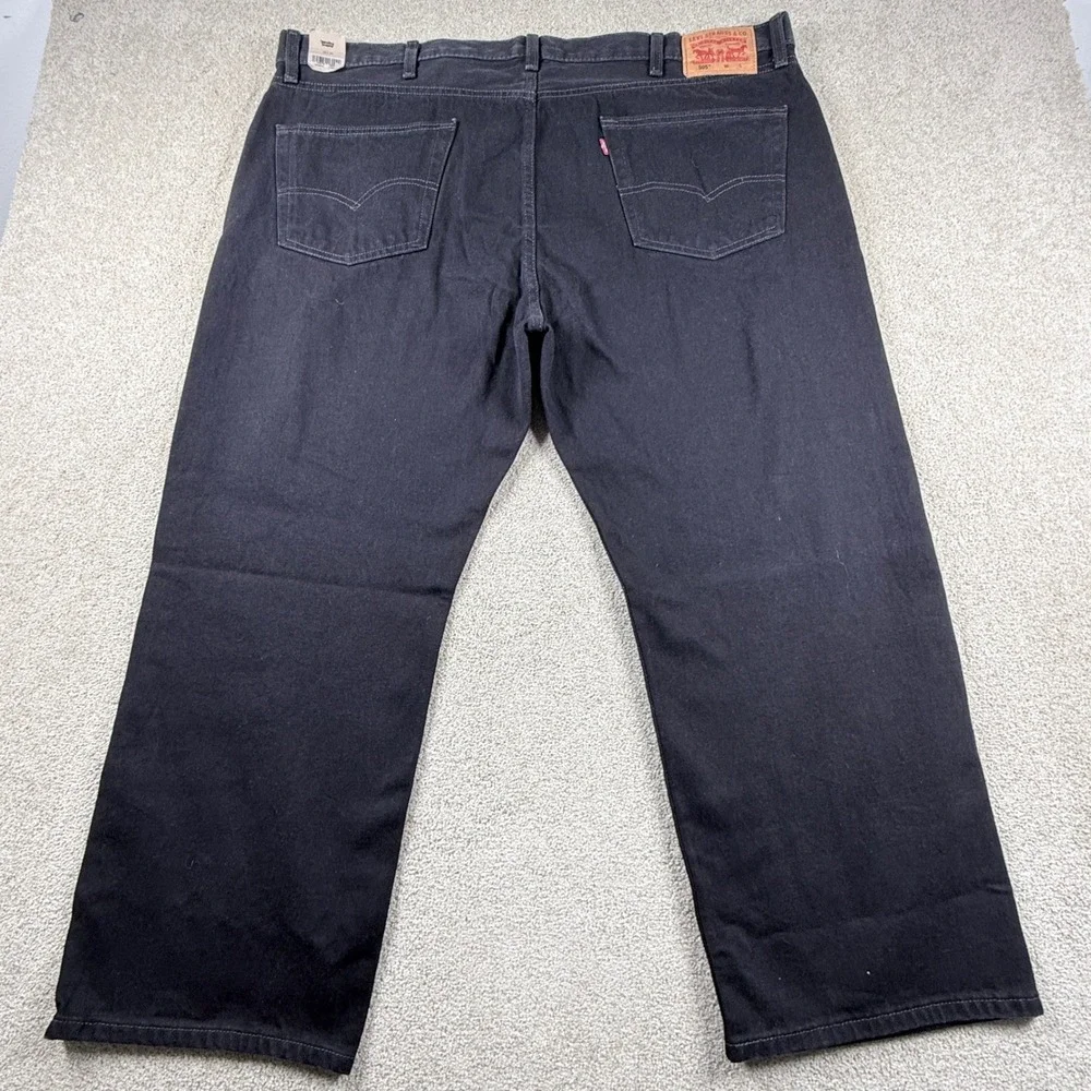 Levi's 505 Regular Fit Jeans Mens 48x28 Black New Straight Leg Denim 04505-0260